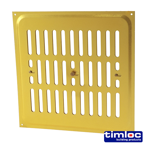 Timloc Hit and Miss Louvre Vent Brass Anodised - 242 x 242mm