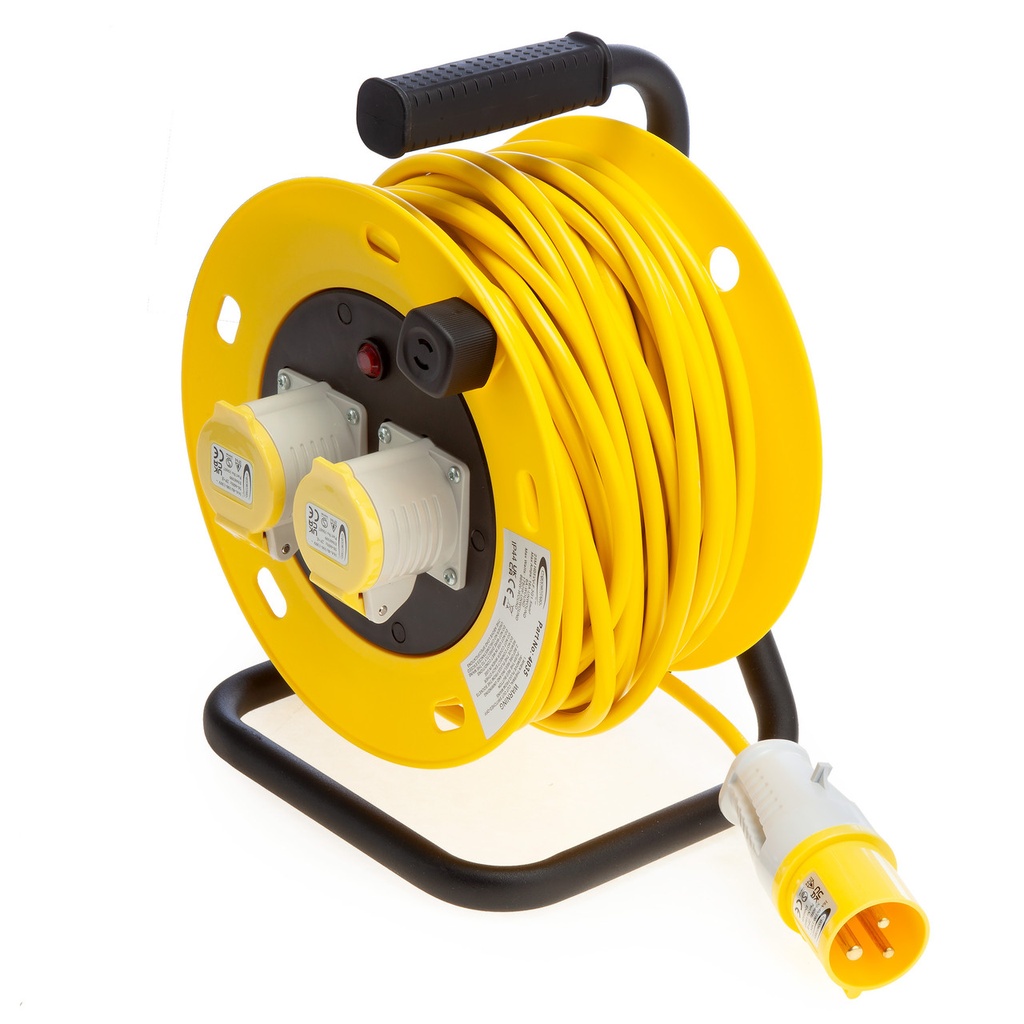4035 CABLE REEL THERMAL CUT OUT 2X16AMP 1.5MM 25M 110V