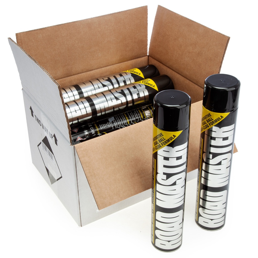 AARO12 ROADMASTER LINE MARKING PAINT BLACK 750ML (BOX 12)