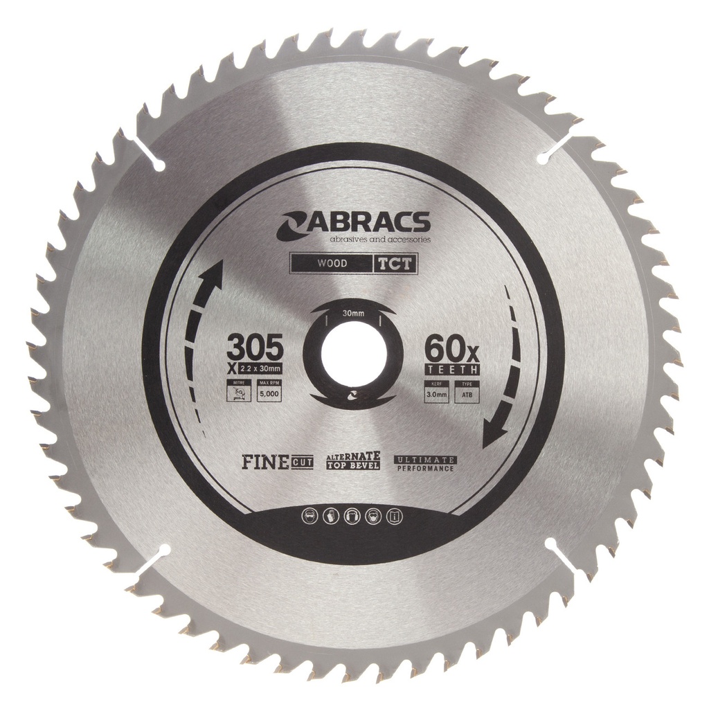 TCT30560 FINE TCT BLADE WOOD 305MM X 30MM X 60T