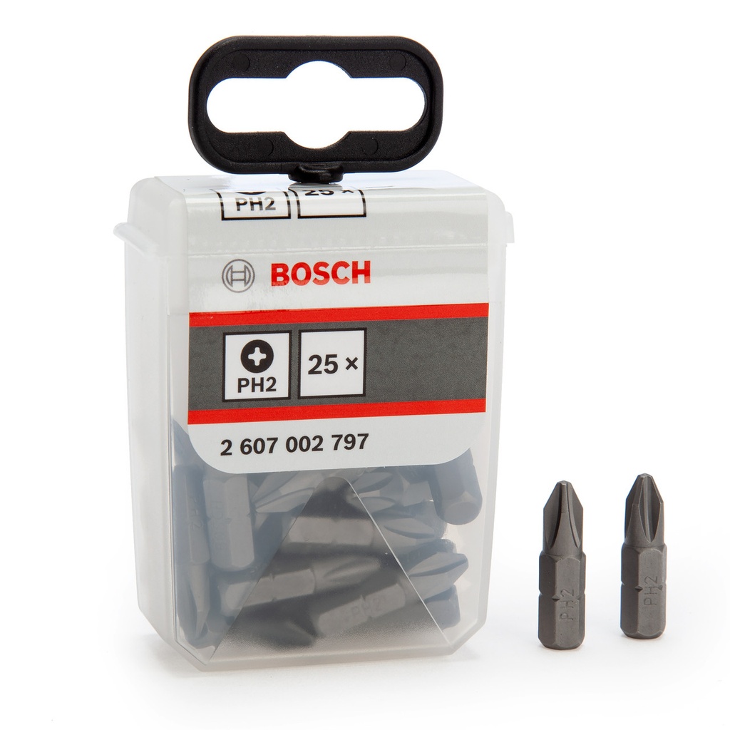 2607002797 SCREWDRIVER BIT EXTRA HARD PH2 25MM (25 PC)