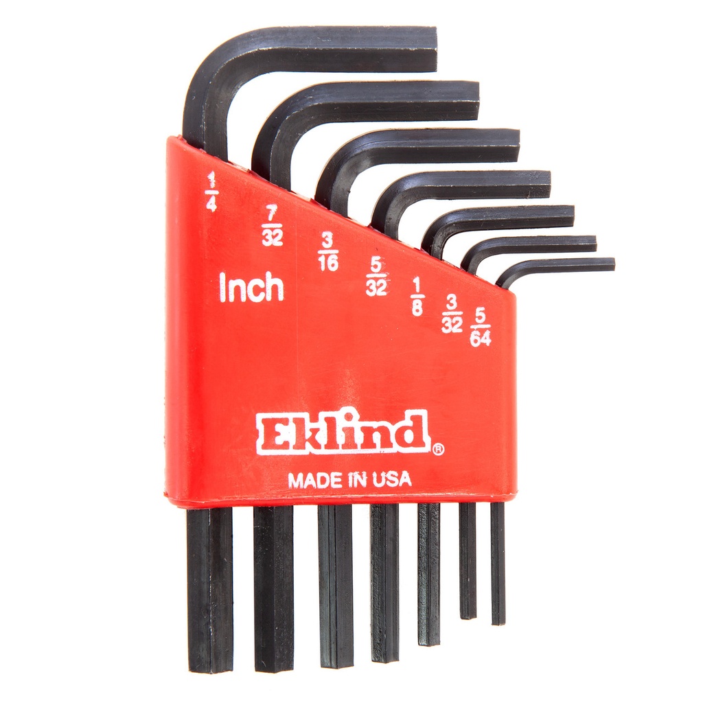 10107 SHORT ARM HEX KEYS SET 7 IMPERIAL 5/64 - 1/4 INCH