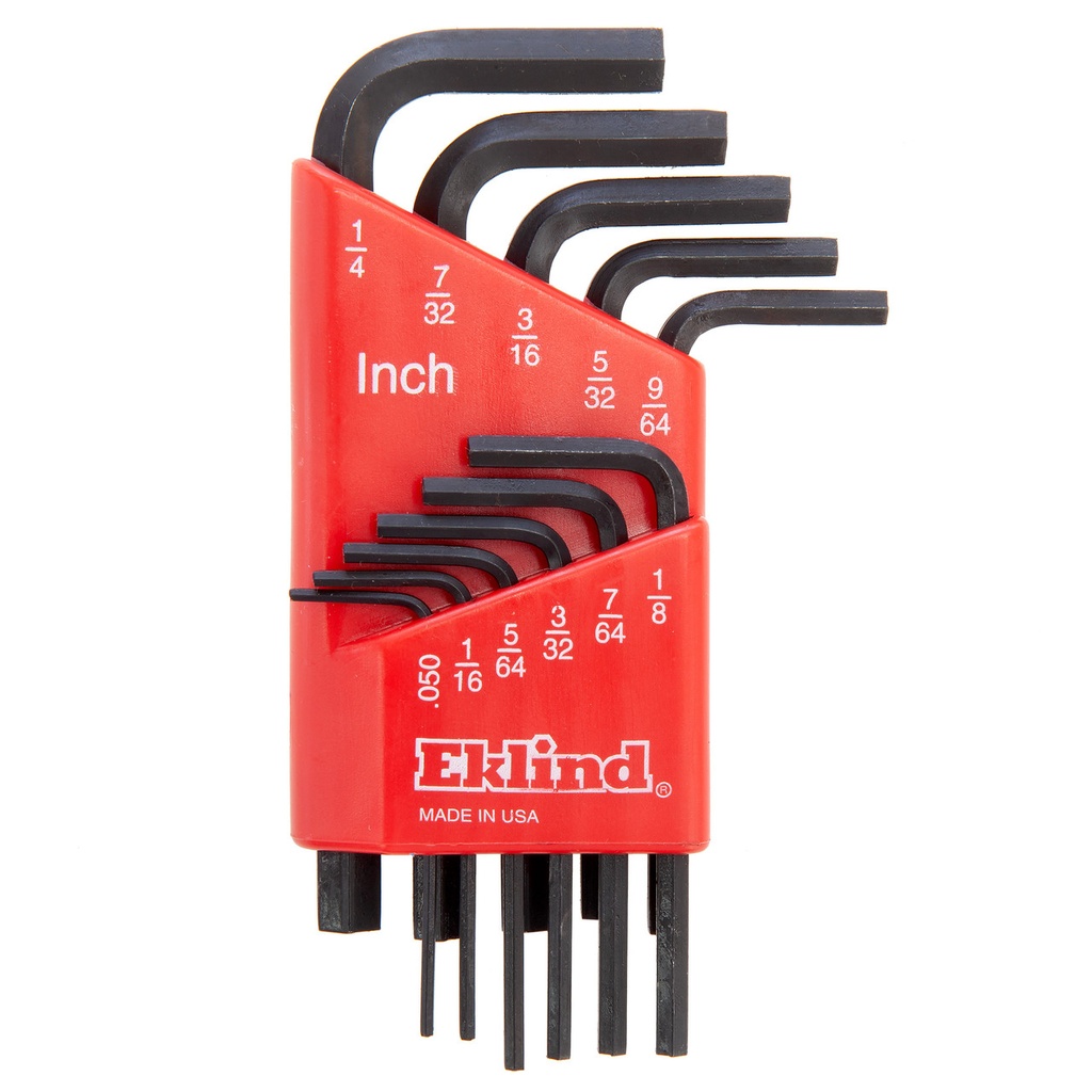 10111 SHORT ARM HEX KEYS SET 11 IMPERIAL 1/16 - 1/4 INCH