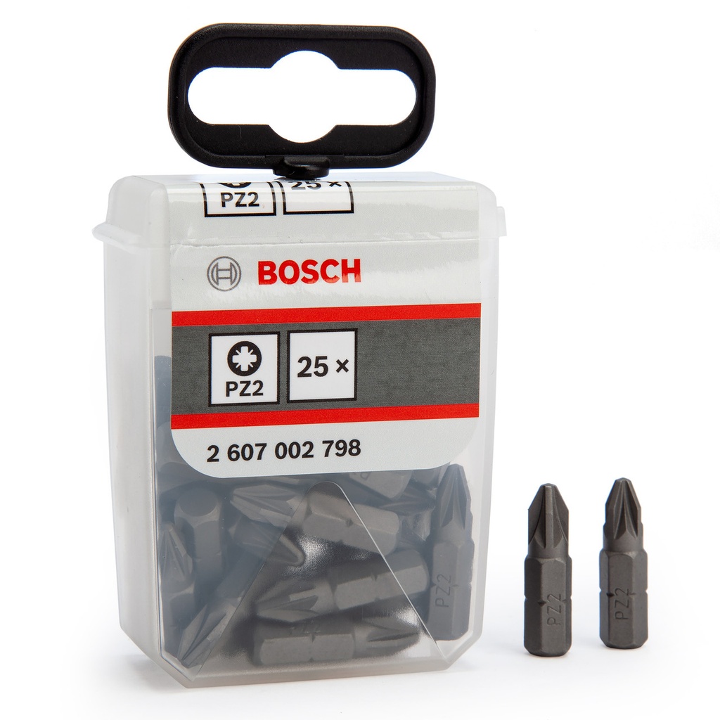 2607002798 SCREWDRIVER BIT EXTRA HARD PZ2 25MM (25 PC)