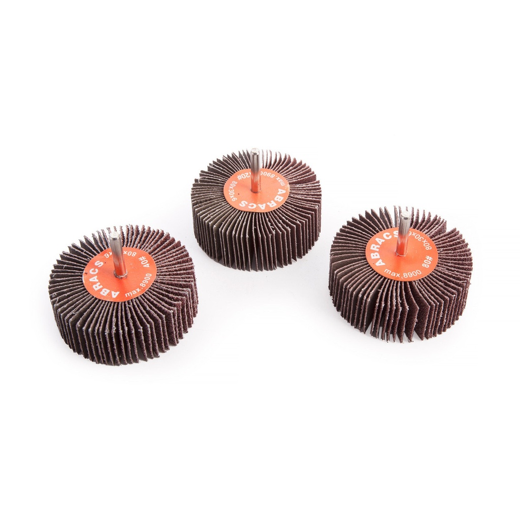 FWPK380 SPINDLE MOUNTED 80MM FLAP WHEEL PACK (3 PC)