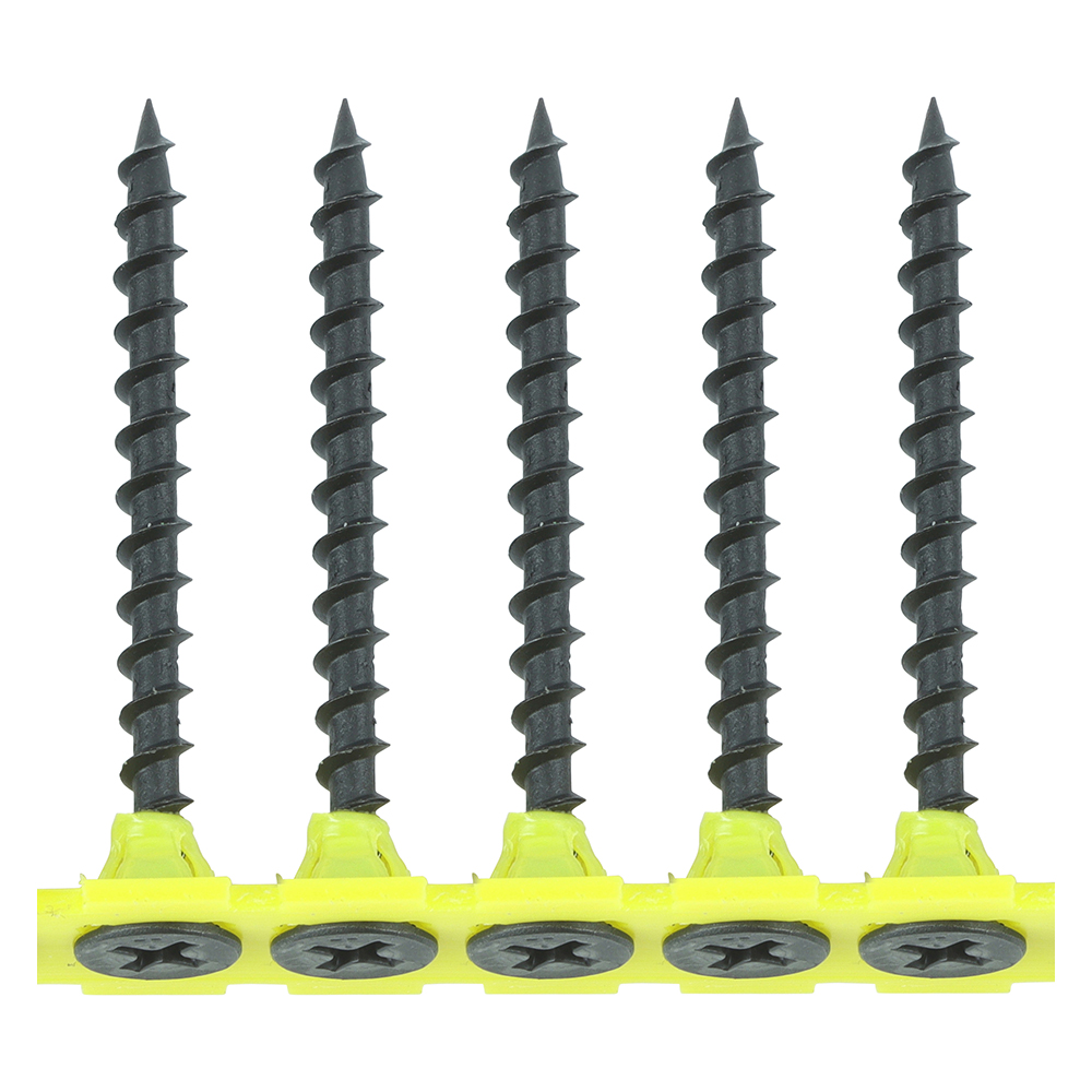 Collated Drywall Coarse Thread Bugle Head Black Screws - 3.5 x 45