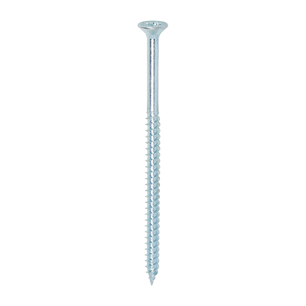 Twin-Threaded Countersunk Silver Woodscrews - 12 x 4