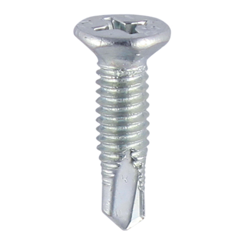 Window Fabrication Screws Countersunk Facet PH Metric Thread Self-Drilling Point Zinc - M4 x 13