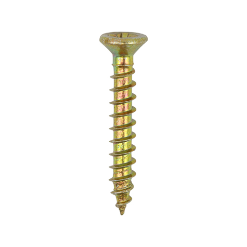 Classic Multi-Purpose Reduced Head Countersunk Gold Piano Hinge Woodscrews - 3.0 x 25
