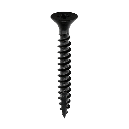 Classic Multi-Purpose Countersunk Black Woodscrews - 4.0 x 30