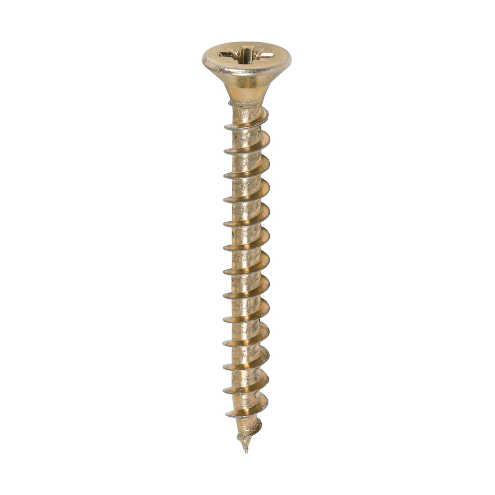 Solo Countersunk Gold Woodscrews - 5.0 x 45