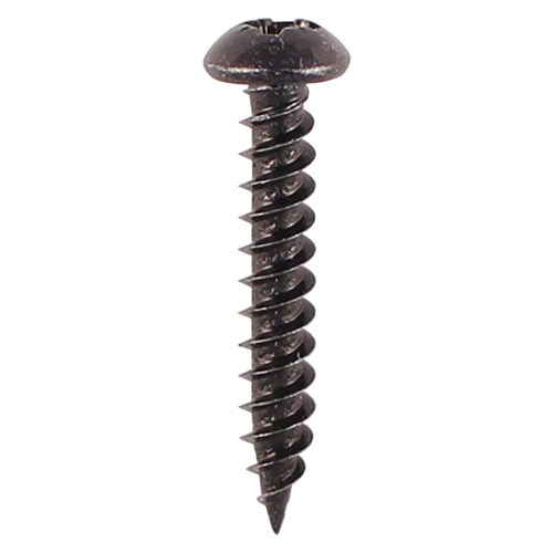 [TIM100123] Twin-Threaded Round Head Black Woodscrews - 8 x 1