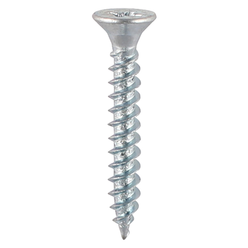 [TIM100169] Twin-Threaded Countersunk Silver Woodscrews - 10 x 3