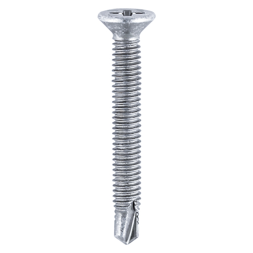 [TIM100501] Window Fabrication Screws Countersunk PH Metric Thread Self-Drilling Point Zinc - M4 x 25