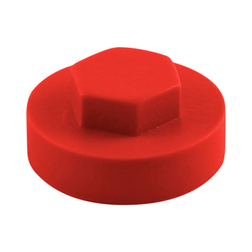 [TIM100554] Hex Head Cover Caps Poppy Red - 19mm