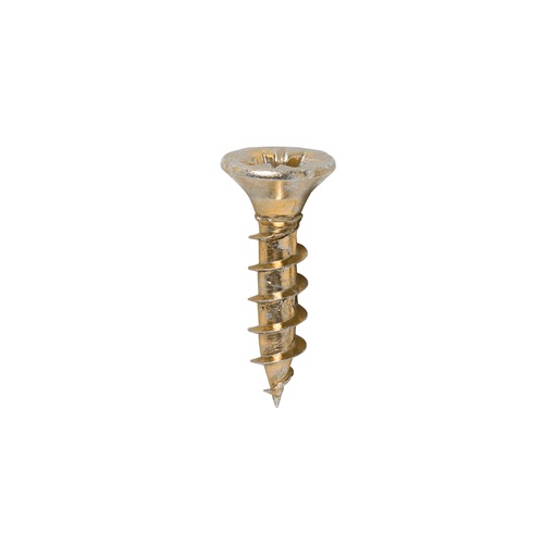 [TIM100711] Solo Countersunk Gold Woodscrews - 3.5 x 15