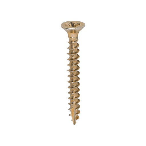 [TIM100747] Classic Multi-Purpose Countersunk Gold Woodscrews - 3.5 x 30