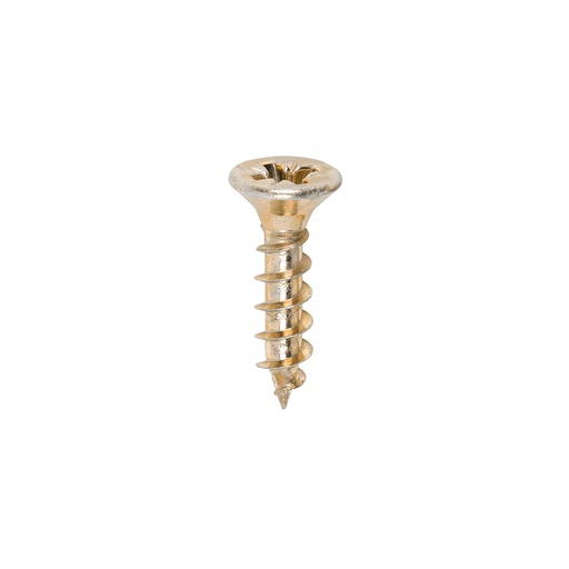 [TIM100791] Solo Countersunk Gold Woodscrews - 4.0 x 17