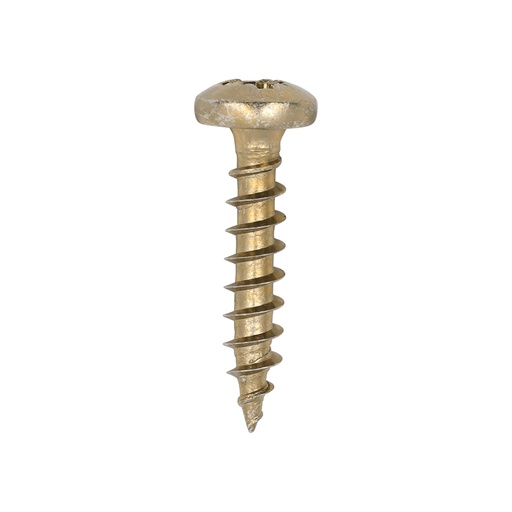 [TIM100793] Classic Multi-Purpose Pan Head Gold Woodscrews - 4.0 x 20
