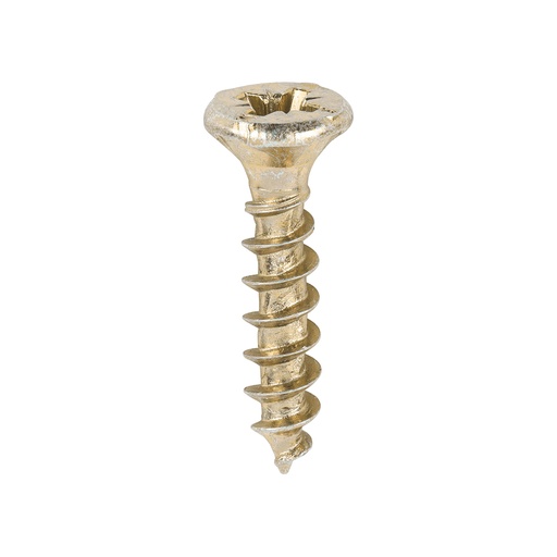 [TIM100800] Velocity Premium Multi-Use Countersunk Gold Woodscrews - 4.0 x 20