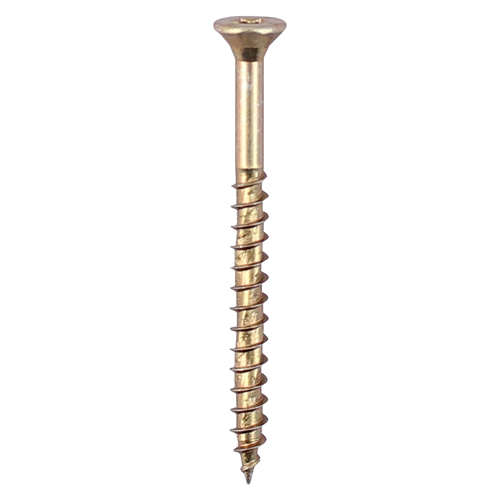 [TIM100851] Velocity Premium Multi-Use Countersunk Gold Woodscrews - 4.0 x 35