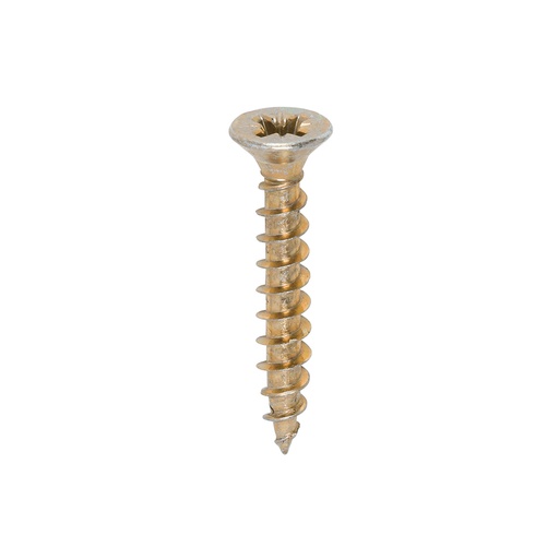 [TIM101007] Solo Countersunk Gold Woodscrews - 4.5 x 30