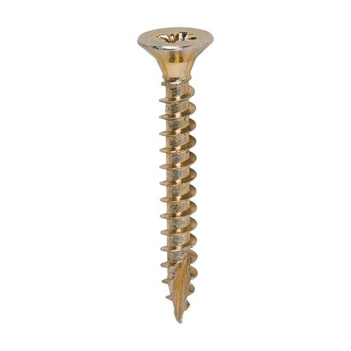 [TIM101089] Classic Multi-Purpose Countersunk Gold Woodscrews - 5.0 x 40