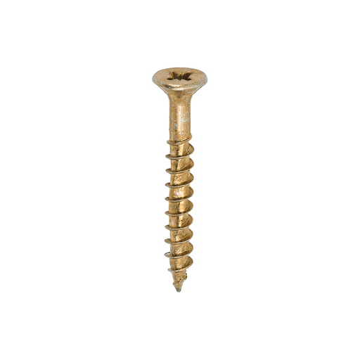 [TIM101099] Velocity Premium Multi-Use Countersunk Gold Woodscrews - 5.0 x 40