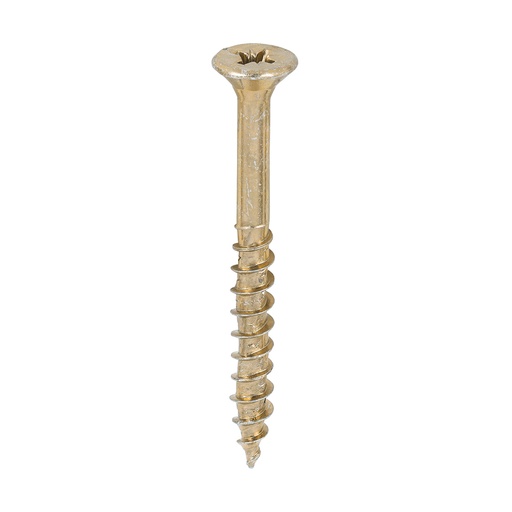 [TIM101126] Velocity Premium Multi-Use Countersunk Gold Woodscrews - 5.0 x 50