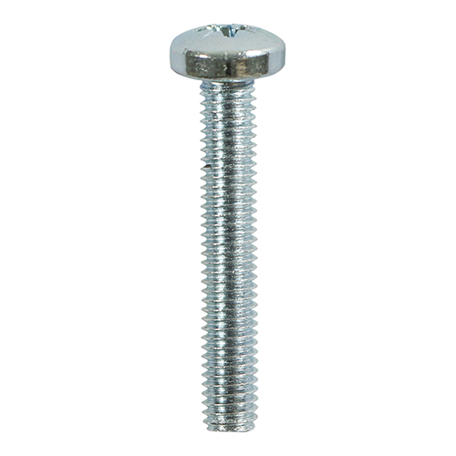 [TIM101245] Machine Pan Head Silver Screws - M5 x 16