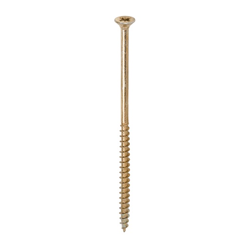 [TIM101355] Solo Countersunk Gold Woodscrews - 6.0 x 130