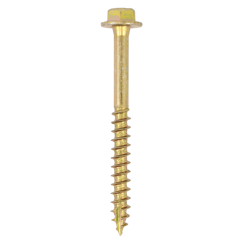 [TIM101426] Solo Advanced Hex Head Gold Coach Woodscrews - 6.0 x 70