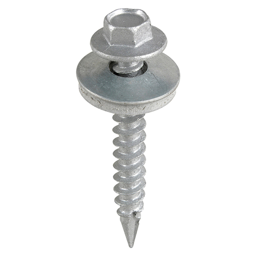 [TIM101565] Slash Point Sheet Metal to Timber Screws Exterior Silver with EPDM Washer - 6.3 x 32