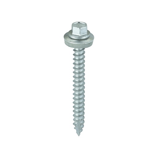 [TIM101569] Slash Point Sheet Metal to Timber Screws Exterior Silver with EPDM Washer - 6.3 x 60