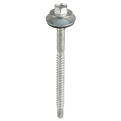 [TIM101618] Self-Drilling Light Section Composite Panel Screws Exterior Silver with EPDM Washer - 5.5/6.3 x 115
