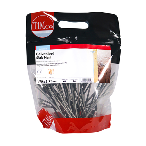[TIM1300625] TIMCO Slab Nails Galvanised - 150 x 3.75