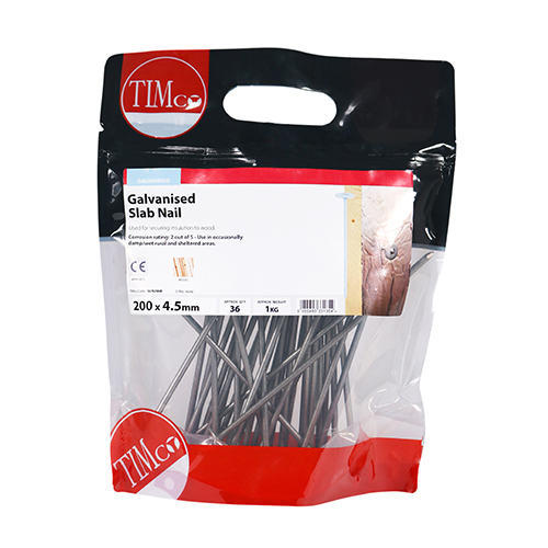[TIM1300629] TIMCO Slab Nails Galvanised - 200 x 4.50