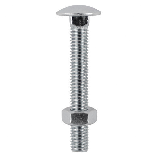 [TIM110234] Carriage Bolts DIN603 & Hex Full Nut DIN934 A2 Stainless Steel - M8 x 150