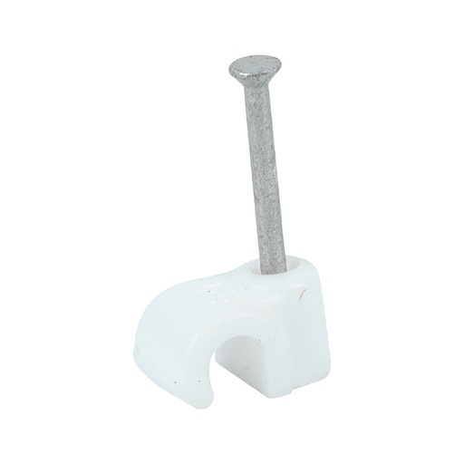 [TIM110697] Round Cable Clips White - To fit 4.5mm