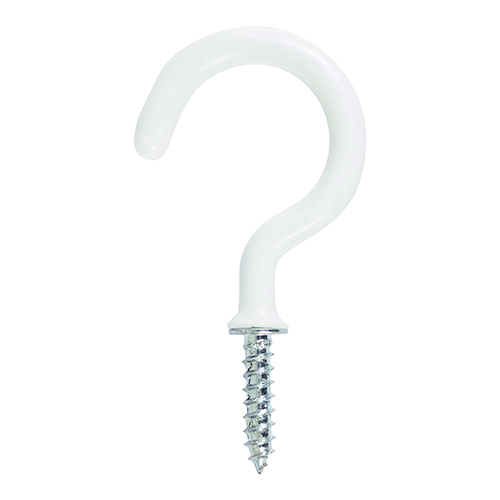 [TIM170258] Cup Hooks Round White - 38mm
