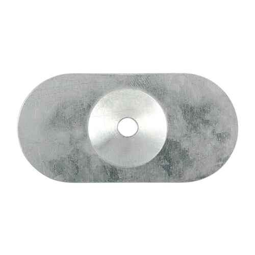 [TIM111382] Oval Metal Insulation Stress Plate Silver - 82 x 40