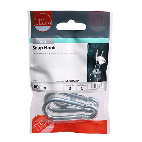 [TIM171218] Snap Hooks - Steel - 60mm