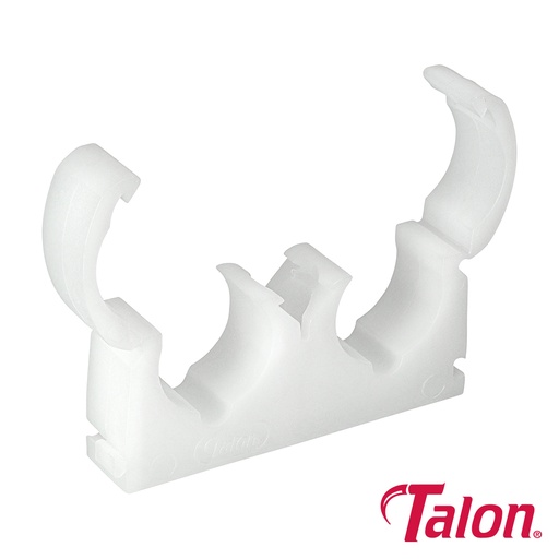 [TIM111667] Talon Double Hinged Pipe Clips White - 22mm