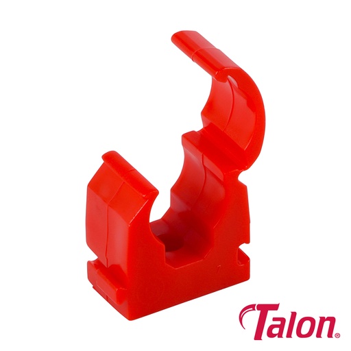 [TIM111672] Single Hinged ID Pipe Clips Red - 15mm