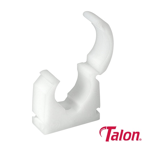 [TIM111673] Single Hinged Pipe Clips White - 22mm