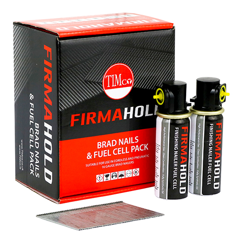 [TIM1300101] TIMCO FirmaHold Collated 16 Gauge Straight Galvanised Brad Nails & Fuel Cells - 16g x 32/2BFC