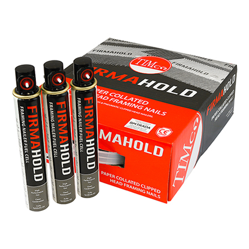 [TIM1300205] TIMCO FirmaHold Collated Clipped Head Ring Shank Bright Nails & Fuel Cells - 2.8 x 50/3CFC