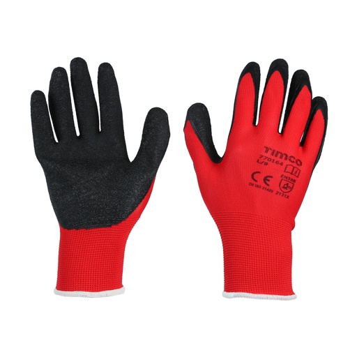 [TIM160015] Light Grip Glove Crinkle Latex Coated Polyester Gloves - Large