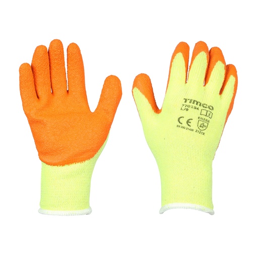 [TIM160019] Eco Grip Crinkle Latex Coated Polycotton Gloves - Large