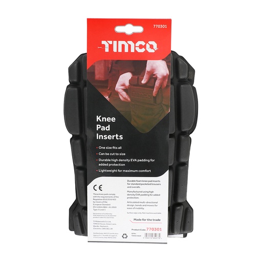 [TIM160027] High Density Knee Pad Inserts. Pair